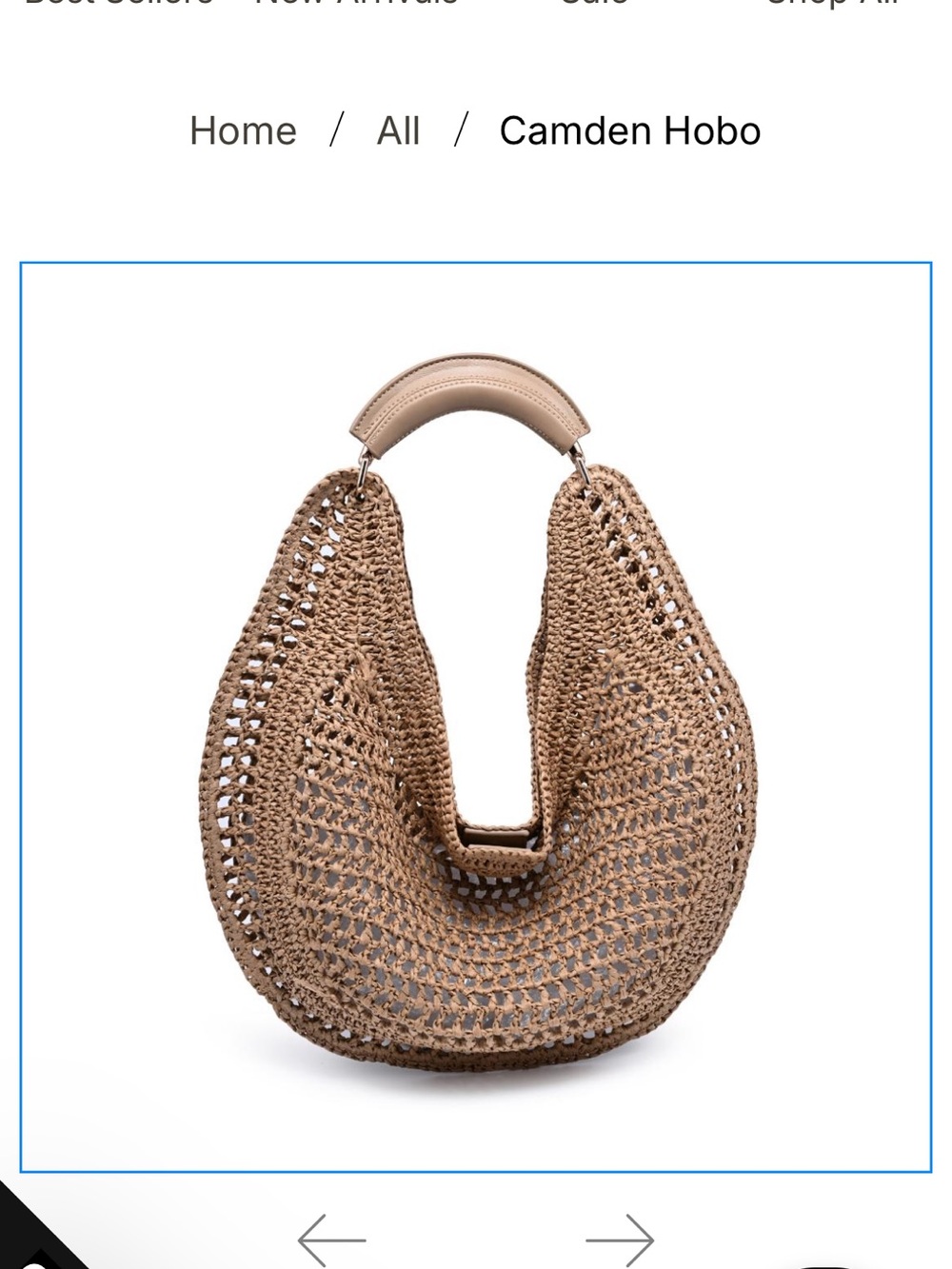 NWT ANTHROPOLOGIE URBAN EXPRESSIONS STRAW CAMDEN HOBO $98